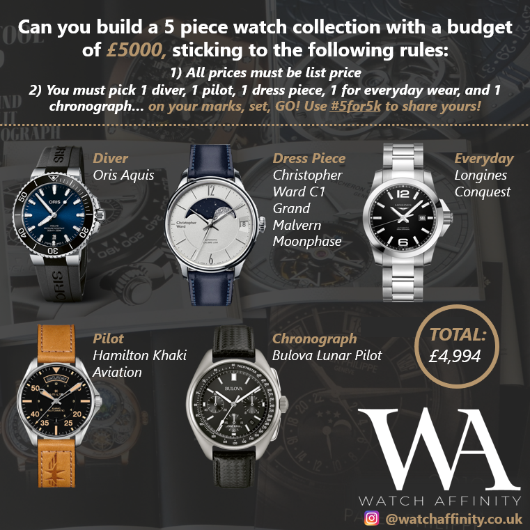 5 watch collection for £5,000
