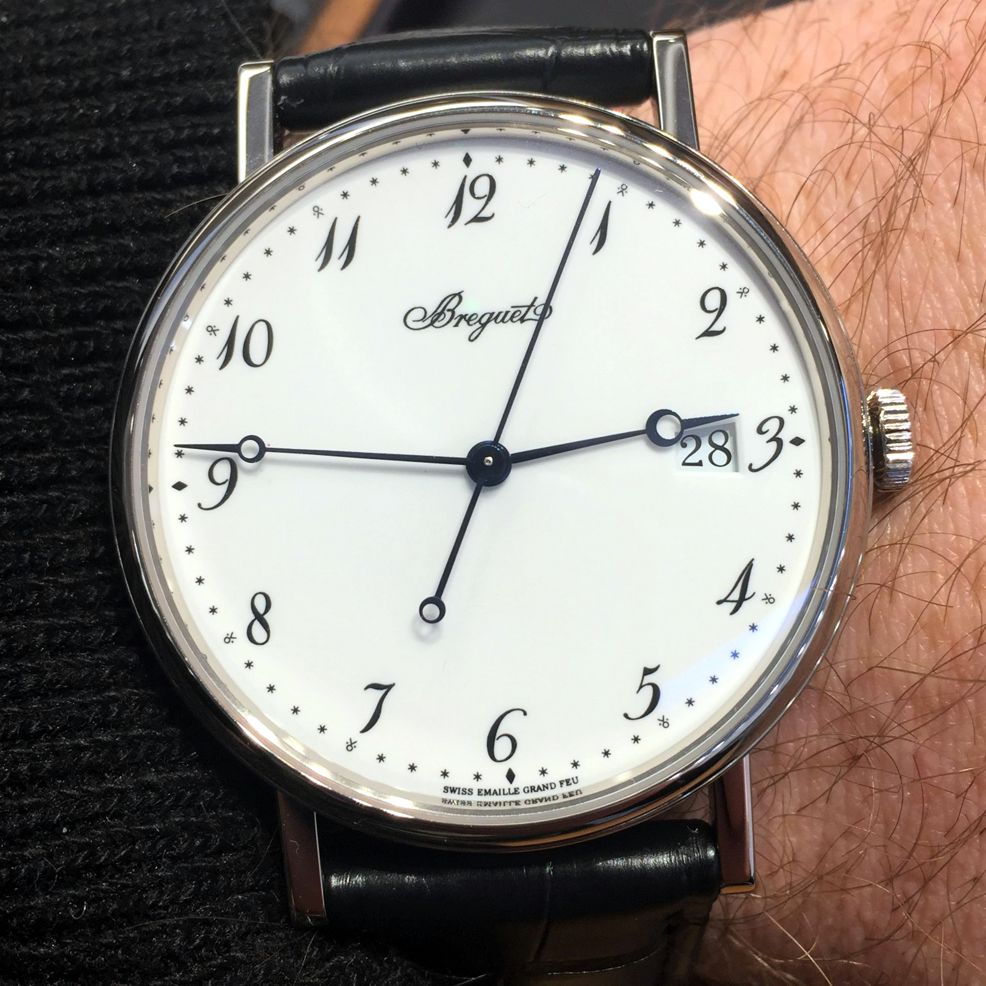 Breguet Classique with grand feu watch enamelling techniques