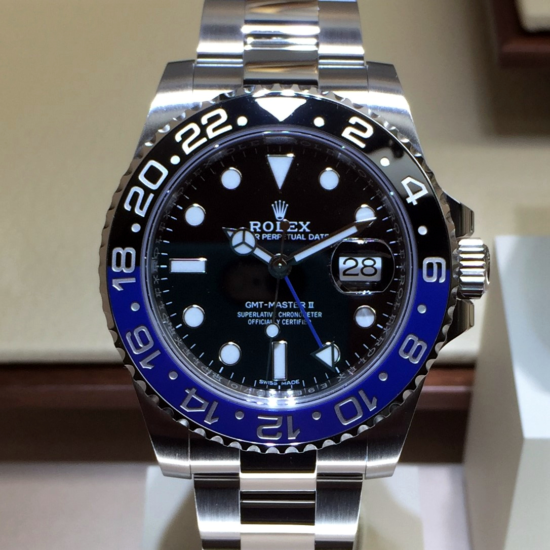 Rolex Batman GMT Master II, a GMT watch popular with pilots