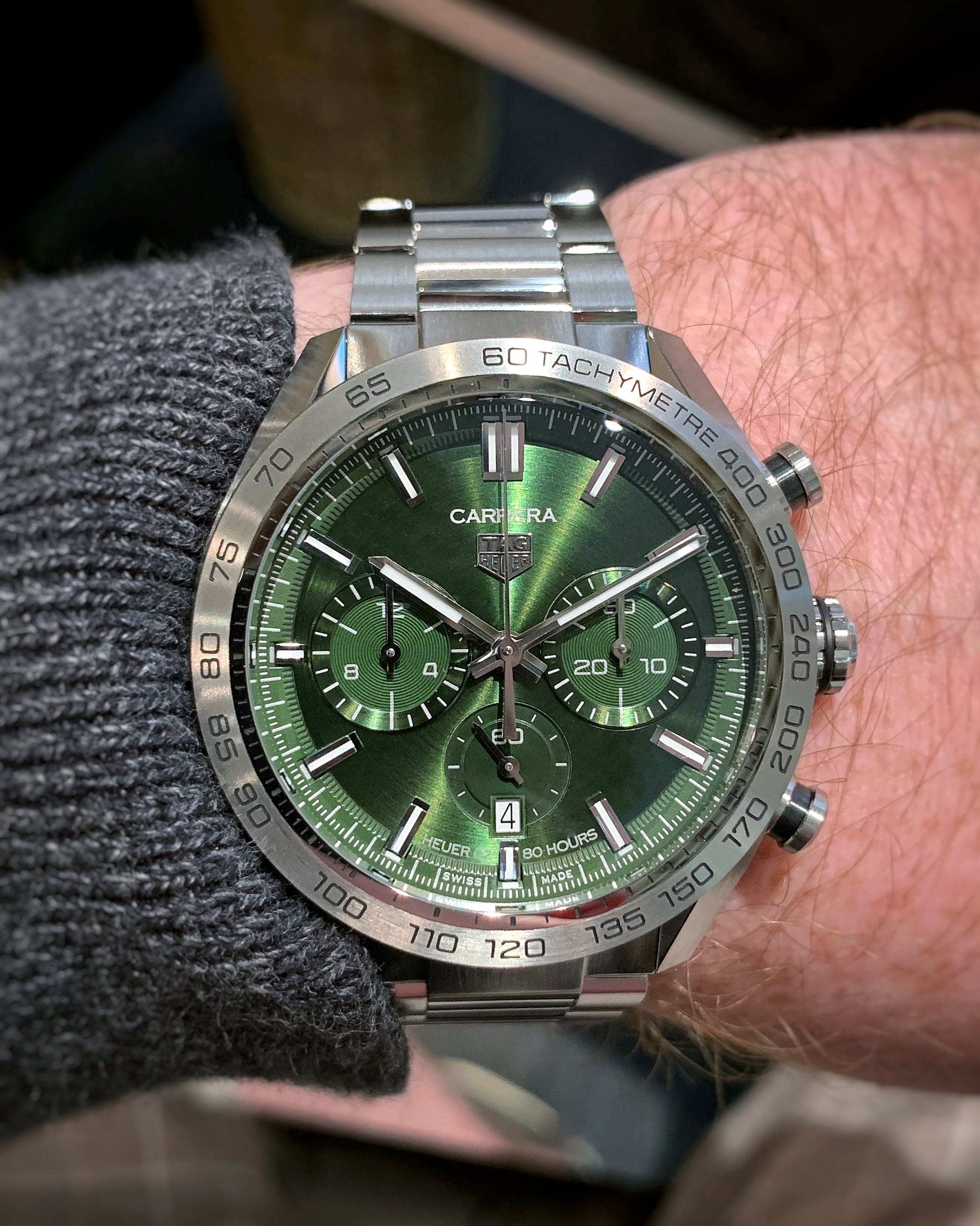 TAG Heuer 44mm sport chronograph - green dial