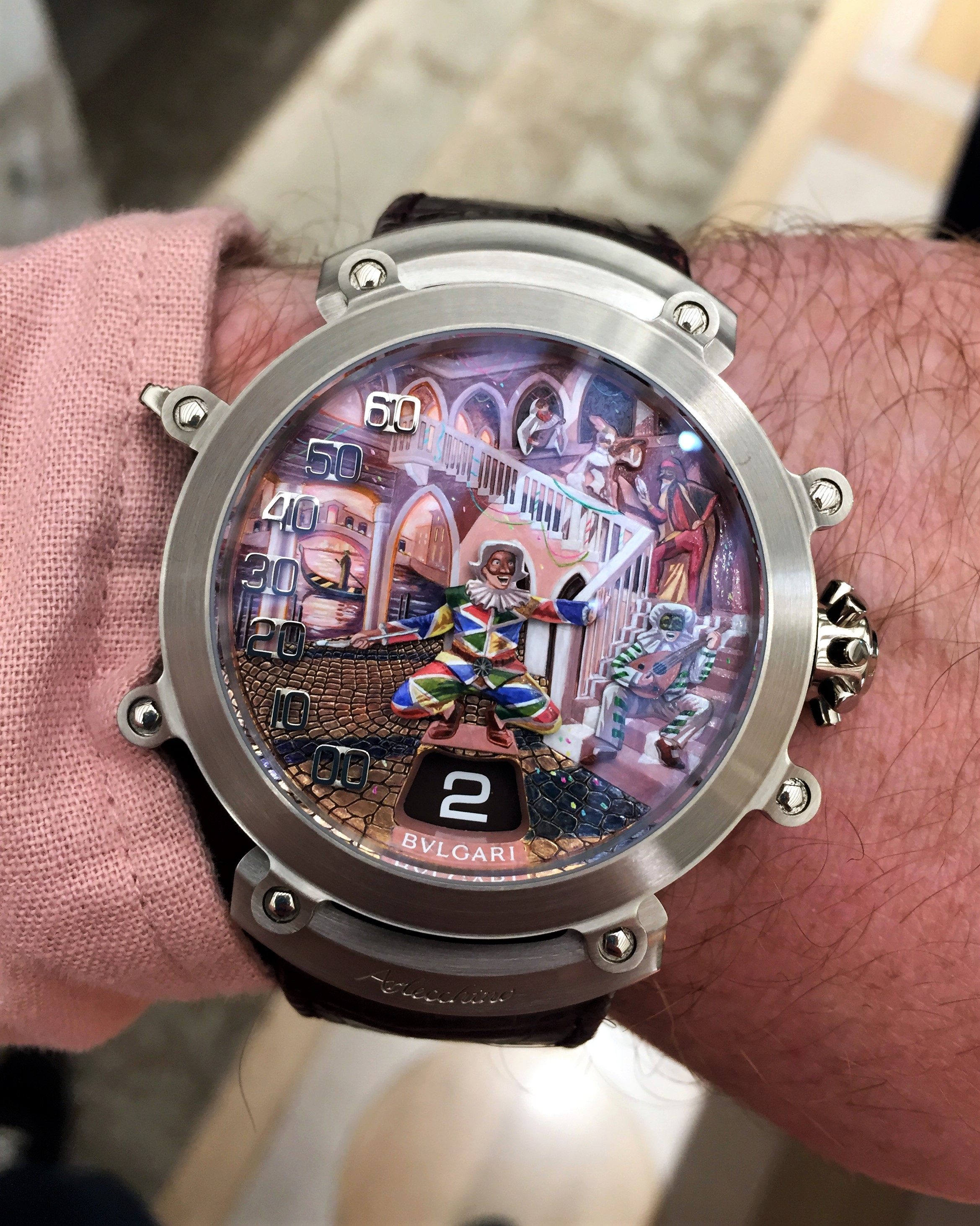 Bulgari Commedia Dell'Arte minute repeater with jumping hour and retrograde minutes