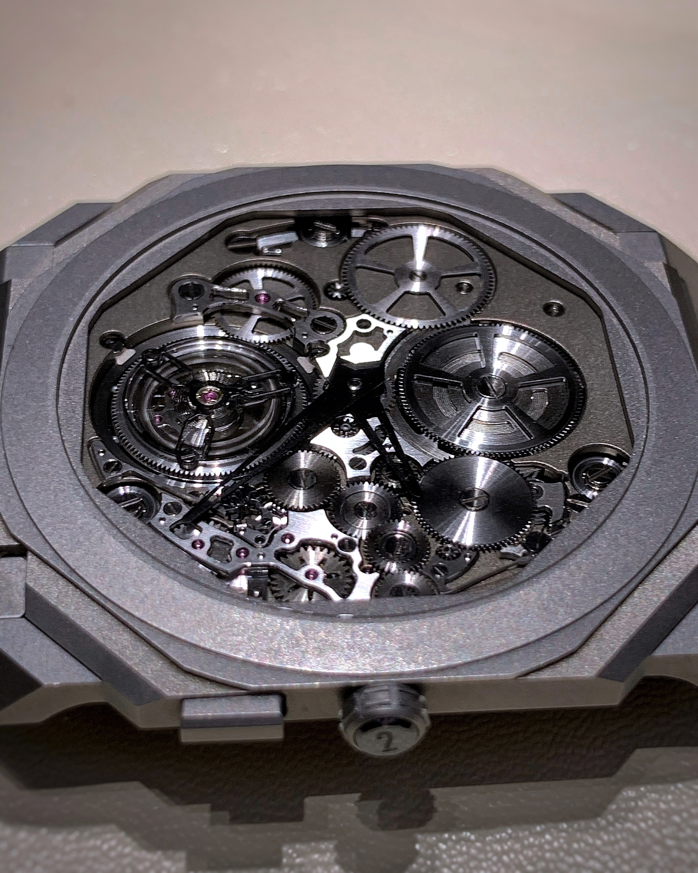 Bulgari Octo Finissimo Tourbillon Squellete Tourbillon dial