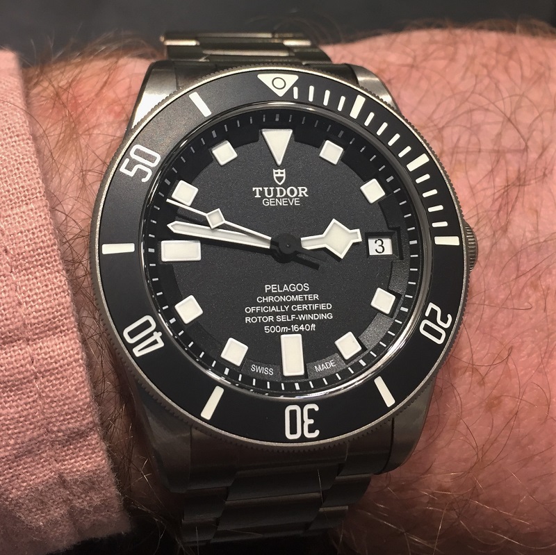 Tudor Pelagos dive watch with helium escape valve