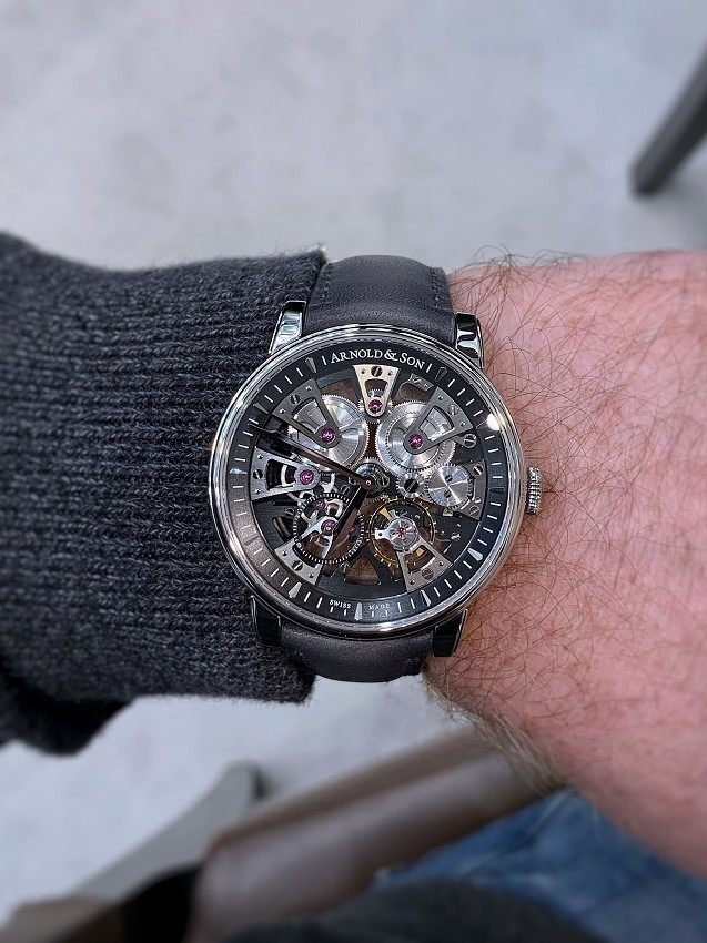 Arnold and Son Nebula openworked dial watches