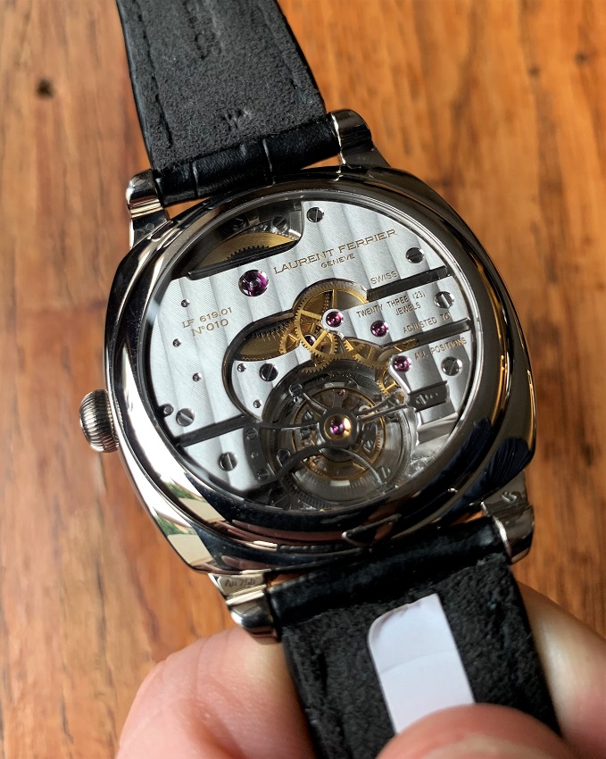 Laurent Ferrier double spiral tourbillon caseback