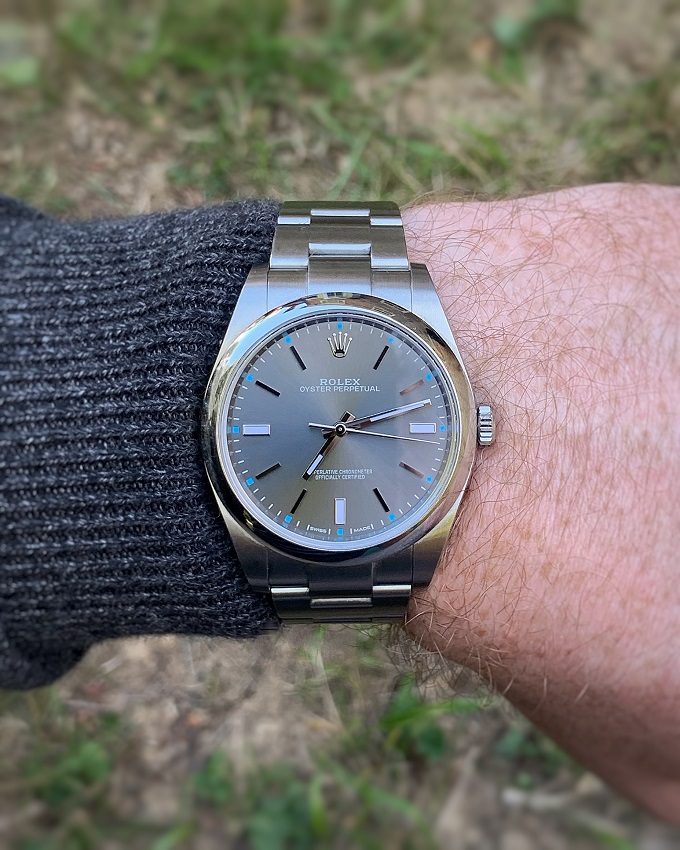 Rolex Oyster Perpetual 39 rhodium