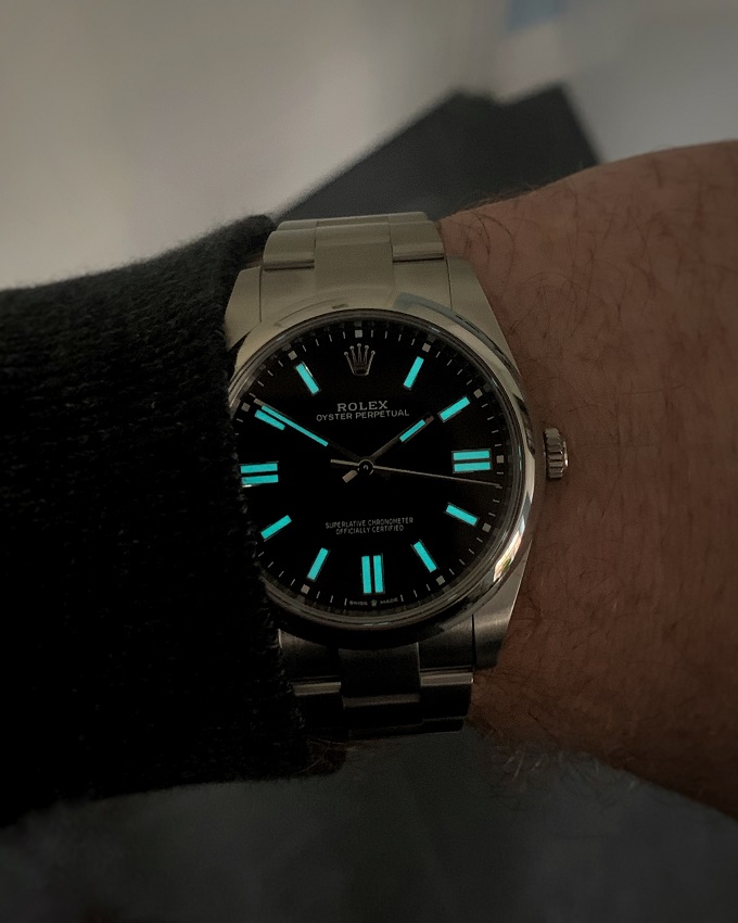 Rolex Oyster Perpetual lume