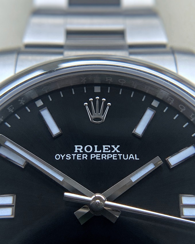 Rolex Oyster Perpertual 41 dial macro