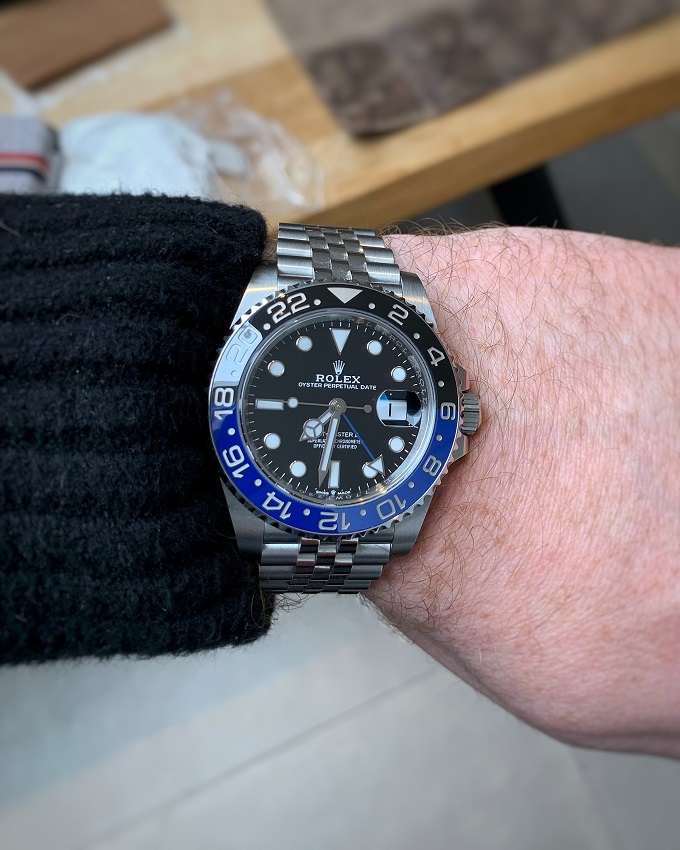 Rolex GMT Master II Batman wristshot