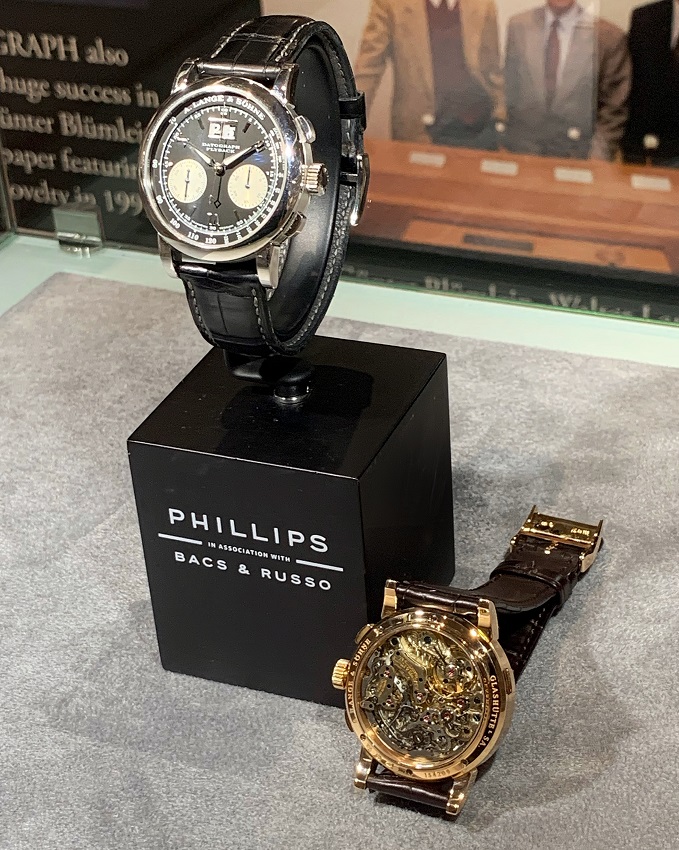 Datograph watches on display at Phillips Made in Germany