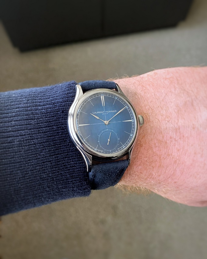 Laurent Ferrier Classic Origin Blue wrist shot