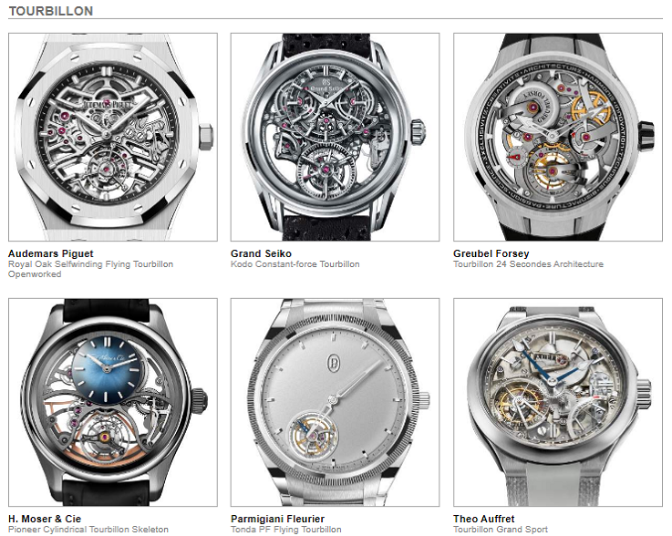 GPHG 2022 Shortlist - Tourbillon