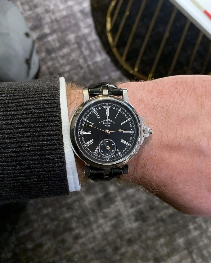 Lang & Heyne Albert monopusher chronograph wristshot