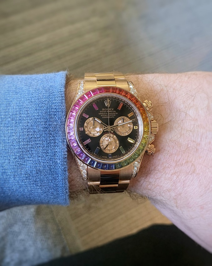 Rolex rainbow Daytona 116595RBOW gem-setting in watchmaking