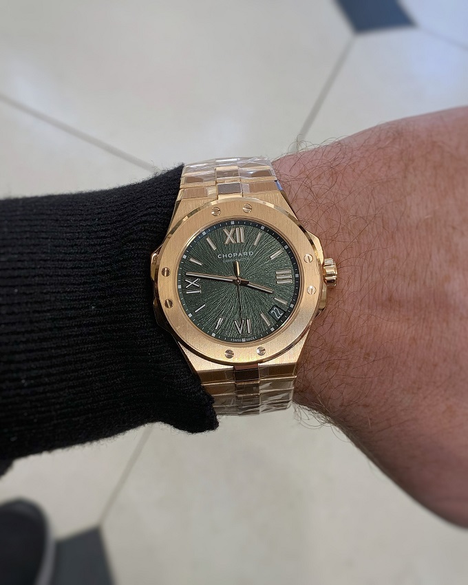 Alpine Eagle in rose gold green dial